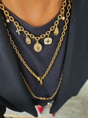 COLLANA MAGLIA OVALE CHARMS RELIGIOSI