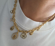 COLLANA MAGLIA OVALE CHARMS RELIGIOSI